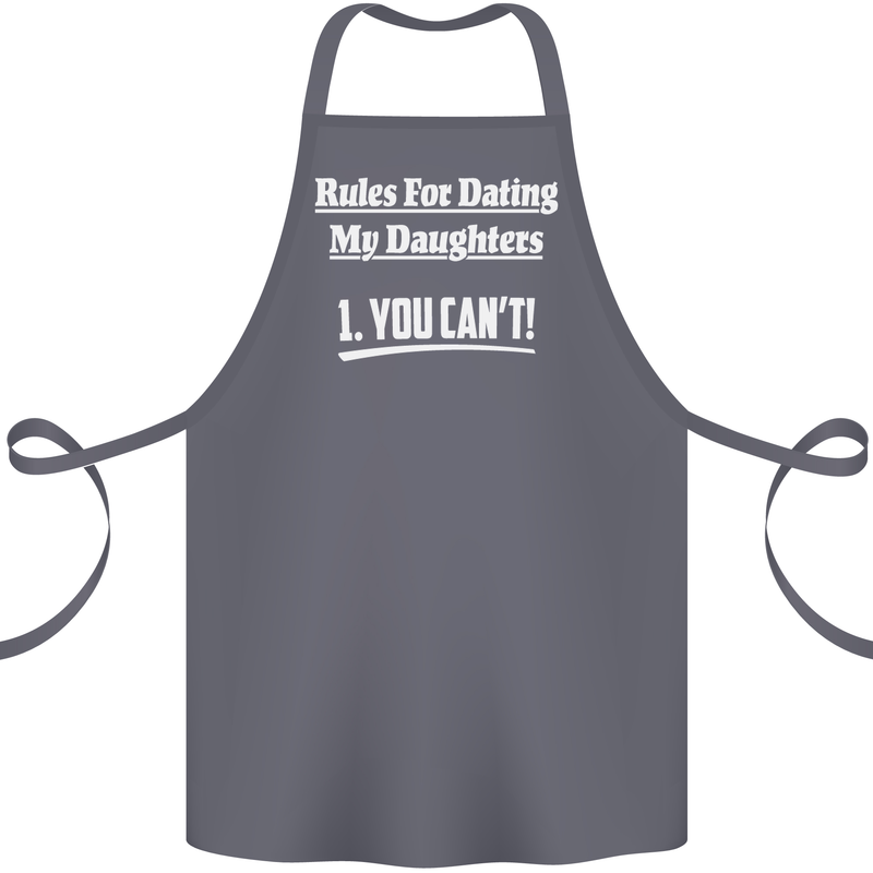 Rules for Dating My Daughters Father's Day Cotton Apron 100% Organic Steel