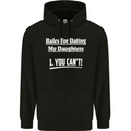 Rules for Dating My Daughters Father's Day Mens 80% Cotton Hoodie Black