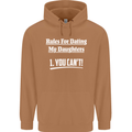 Rules for Dating My Daughters Father's Day Mens 80% Cotton Hoodie Caramel Latte