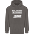 Rules for Dating My Daughters Father's Day Mens 80% Cotton Hoodie Charcoal