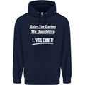 Rules for Dating My Daughters Father's Day Mens 80% Cotton Hoodie Navy Blue