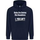 Rules for Dating My Daughters Father's Day Mens 80% Cotton Hoodie Navy Blue
