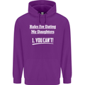 Rules for Dating My Daughters Father's Day Mens 80% Cotton Hoodie Purple