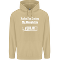 Rules for Dating My Daughters Father's Day Mens 80% Cotton Hoodie Sand