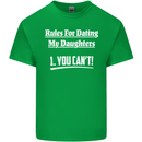 Rules for Dating My Daughters Father's Day Mens Cotton T-Shirt Tee Top Irish Green