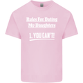 Rules for Dating My Daughters Father's Day Mens Cotton T-Shirt Tee Top Light Pink