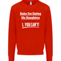 Rules for Dating My Daughters Father's Day Mens Sweatshirt Jumper Bright Red