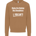 Rules for Dating My Daughters Father's Day Mens Sweatshirt Jumper Caramel Latte