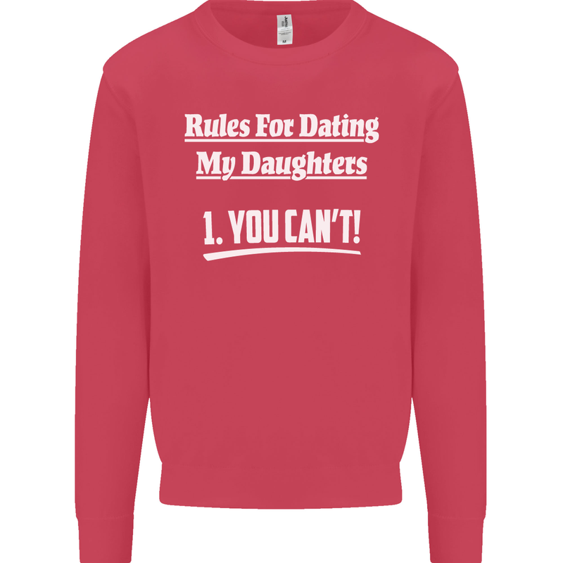 Rules for Dating My Daughters Father's Day Mens Sweatshirt Jumper Heliconia