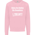 Rules for Dating My Daughters Father's Day Mens Sweatshirt Jumper Light Pink
