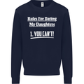 Rules for Dating My Daughters Father's Day Mens Sweatshirt Jumper Navy Blue