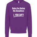 Rules for Dating My Daughters Father's Day Mens Sweatshirt Jumper Purple
