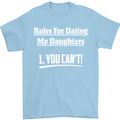 Rules for Dating My Daughters Father's Day Mens T-Shirt Cotton Gildan Light Blue