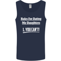 Rules for Dating My Daughters Father's Day Mens Vest Tank Top Navy Blue