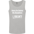 Rules for Dating My Daughters Father's Day Mens Vest Tank Top Sports Grey