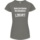 Rules for Dating My Daughters Father's Day Womens Petite Cut T-Shirt Charcoal