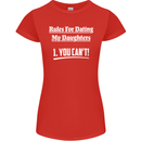 Rules for Dating My Daughters Father's Day Womens Petite Cut T-Shirt Red