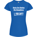 Rules for Dating My Daughters Father's Day Womens Petite Cut T-Shirt Royal Blue