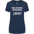 Rules for Dating My Daughters Father's Day Womens Wider Cut T-Shirt Navy Blue