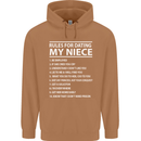 Rules for Dating My Niece Uncle's Day Funny Mens 80% Cotton Hoodie Caramel Latte