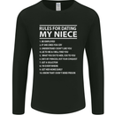 Rules for Dating My Niece Uncle's Day Funny Mens Long Sleeve T-Shirt Black