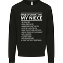 Rules for Dating My Niece Uncle's Day Funny Mens Sweatshirt Jumper Black