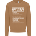 Rules for Dating My Niece Uncle's Day Funny Mens Sweatshirt Jumper Caramel Latte
