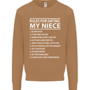 Rules for Dating My Niece Uncle's Day Funny Mens Sweatshirt Jumper Caramel Latte