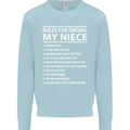 Rules for Dating My Niece Uncle's Day Funny Mens Sweatshirt Jumper Light Blue