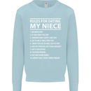 Rules for Dating My Niece Uncle's Day Funny Mens Sweatshirt Jumper Light Blue