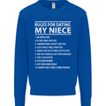Rules for Dating My Niece Uncle's Day Funny Mens Sweatshirt Jumper Royal Blue