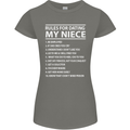 Rules for Dating My Niece Uncle's Day Funny Womens Petite Cut T-Shirt Charcoal