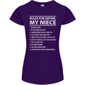 Rules for Dating My Niece Uncle's Day Funny Womens Petite Cut T-Shirt Purple