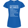 Rules for Dating My Niece Uncle's Day Funny Womens Petite Cut T-Shirt Royal Blue