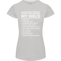 Rules for Dating My Niece Uncle's Day Funny Womens Petite Cut T-Shirt Sports Grey
