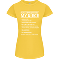 Rules for Dating My Niece Uncle's Day Funny Womens Petite Cut T-Shirt Yellow
