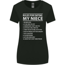 Rules for Dating My Niece Uncle's Day Funny Womens Wider Cut T-Shirt Black