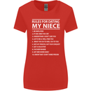 Rules for Dating My Niece Uncle's Day Funny Womens Wider Cut T-Shirt Red