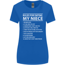 Rules for Dating My Niece Uncle's Day Funny Womens Wider Cut T-Shirt Royal Blue