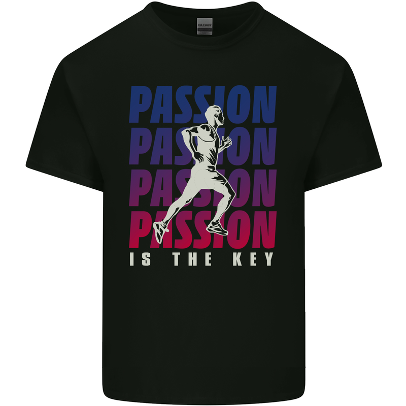 Running Passion Is the Key Runner Marathon Kids T-Shirt Childrens Black