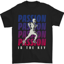 Running Passion Is the Key Runner Marathon Mens T-Shirt Cotton Gildan Black