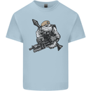 SAS Bulldog British Army Special Forces Mens Cotton T-Shirt Tee Top Light Blue