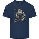 SAS Bulldog British Army Special Forces Mens Cotton T-Shirt Tee Top Navy Blue