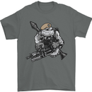 SAS Bulldog British Army Special Forces Mens T-Shirt Cotton Gildan Charcoal
