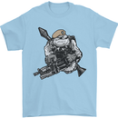 SAS Bulldog British Army Special Forces Mens T-Shirt Cotton Gildan Light Blue