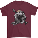 SAS Bulldog British Army Special Forces Mens T-Shirt Cotton Gildan Maroon