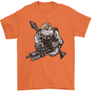 SAS Bulldog British Army Special Forces Mens T-Shirt Cotton Gildan Orange