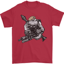 SAS Bulldog British Army Special Forces Mens T-Shirt Cotton Gildan Red