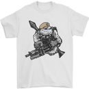 SAS Bulldog British Army Special Forces Mens T-Shirt Cotton Gildan White