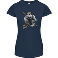 SAS Bulldog British Army Special Forces Womens Petite Cut T-Shirt Navy Blue